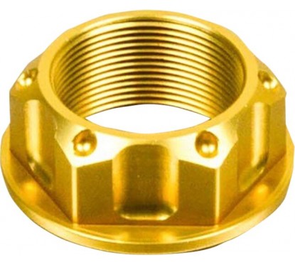 NUT TOP YOKE M25X1.00 GOLD