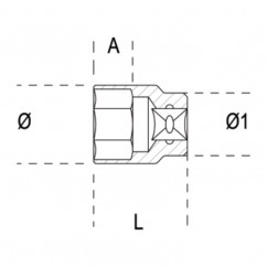 Douille 6 pans 1/2" BETA - 21mm