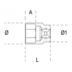 Douille 6 pans 3/4" BETA - 41mm