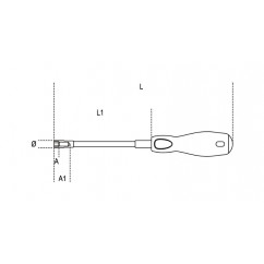 Clé à douille emmanchée BETA - 943FL flexible 6mm