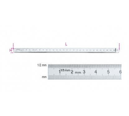 Réglet flexible BETA 150mm acier inoxydable