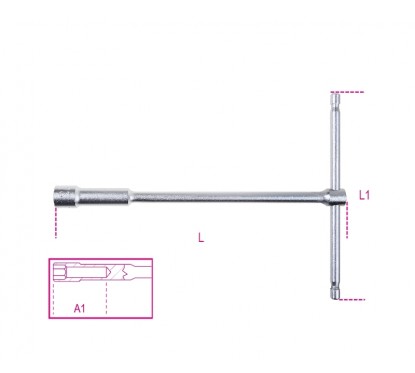 Clé à béquille simple avec douille profonde 6 pans BETA - 14mm