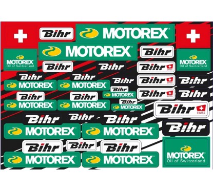 Planche d'autocollants BLACKBIRD Motorex & Bihr