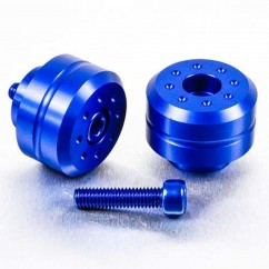 BAR END YAM 10 30MM BLUE