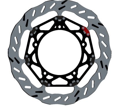 Disque de frein BRAKING EP111R Epta Wave flottant Yamaha YZF-R6