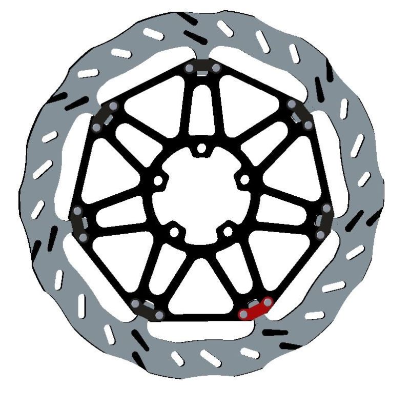 Disque de frein BRAKING EP144R Epta Wave flottant KTM 1290 Super Duke GT