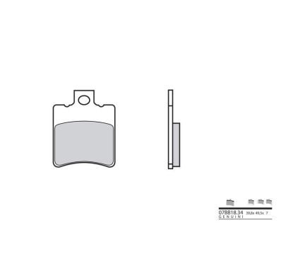 Plaquettes de frein BREMBO 07BB1834 organique
