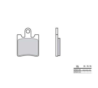 Plaquettes de frein BREMBO 07037CC carbone céramique