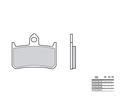 Plaquettes de frein BREMBO 07HO28LA métal fritté