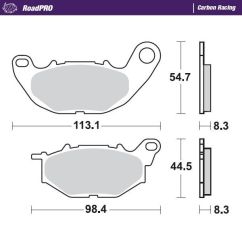 Plaquettes de frein pour course en carbone RoadPRO