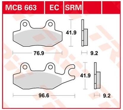 Plaquettes de frein céramique EC Series