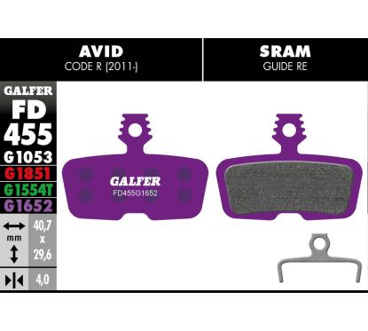 Plaquettes de frein pour vélos électriques G1652