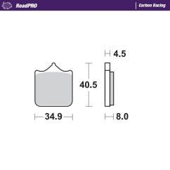 BRAKE PAD ROADPRO CARBON RACING - 17212614