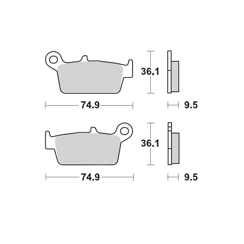 BRAKE PAD OFFROAD SINTER PRO RACING - 17211264