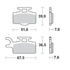 BRAKE PAD OFFROAD SINTER PRO RACING - 17211275