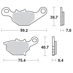 BRAKE PAD OFFROAD SINTER PRO RACING - 17211285