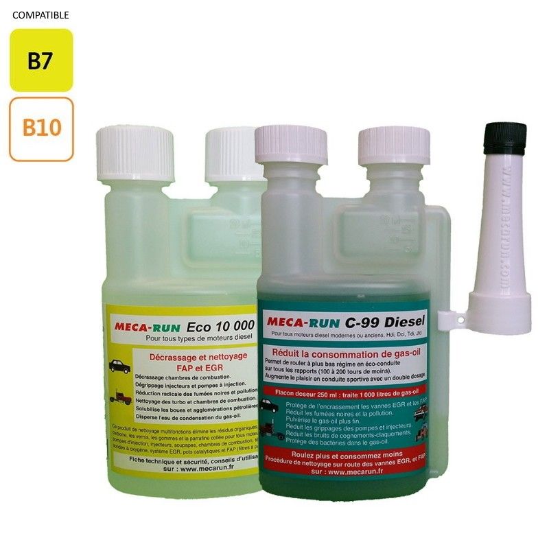 MECARUN - PACK DECRASSAGE DIESEL - C99D 250ml + ECO10000D 250ml MECARUN - PACK DECRASSAGE DIESEL - C99D 250ml + ECO10000D 250ml