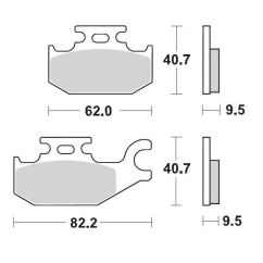 BRAKE PAD ATV SINTER PRO RACING - 17211705