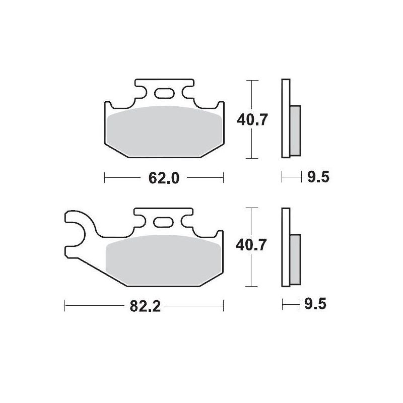 BRAKE PAD ATV SINTER PRO RACING - 17211706