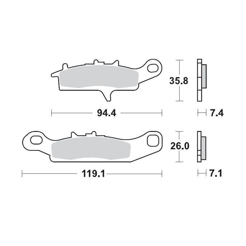 BRAKE PAD ATV SINTER PRO RACING - 17211709