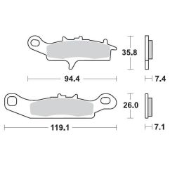 BRAKE PAD ATV SINTER PRO RACING - 17211710