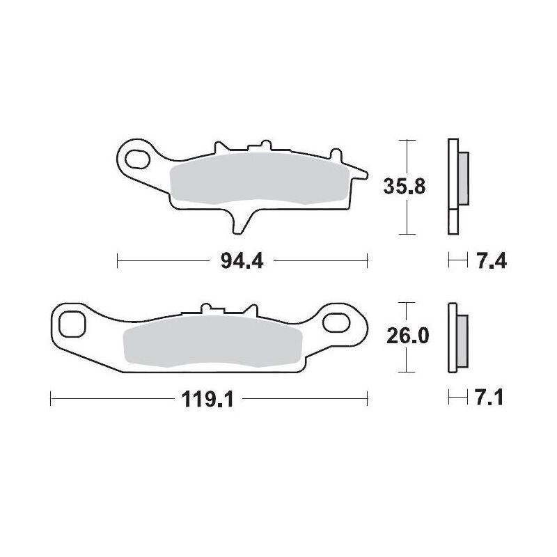 BRAKE PAD ATV SINTER PRO RACING - 17211710
