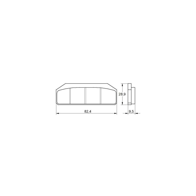 Plaquettes pour Etriers Accossato PZ005 - PZ007 Plaquettes pour Etriers Accossato PZ005 - PZ007