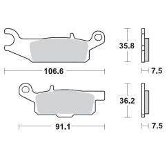 BRAKE PAD ATV SINTER PRO RACING - 17211714