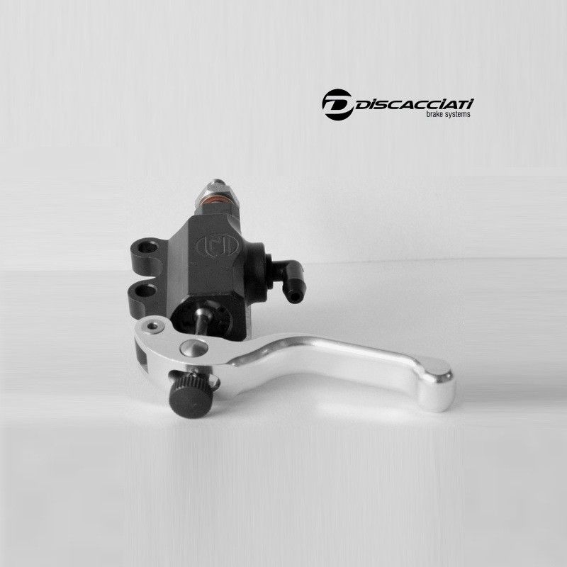 Pack DISCACCIATI Maître Cylindre ø13mm à l'index ARGENT + Support au guidon ø25.4mm ( Pour HARLEY ) Pack DISCACCIATI Maître Cylindre ø13mm à l'index ARGENT + Support au guidon ø25.4mm ( Pour HARLEY )