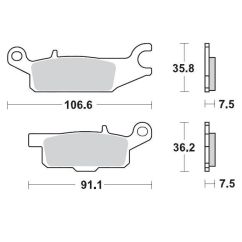 BRAKE PAD ATV SINTER PRO RACING - 17211715