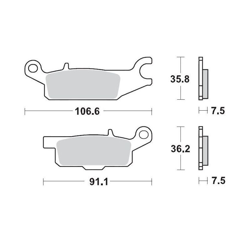 BRAKE PAD ATV SINTER PRO RACING - 17211715