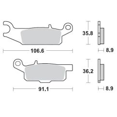 BRAKE PAD ATV SINTER PRO RACING - 17211716