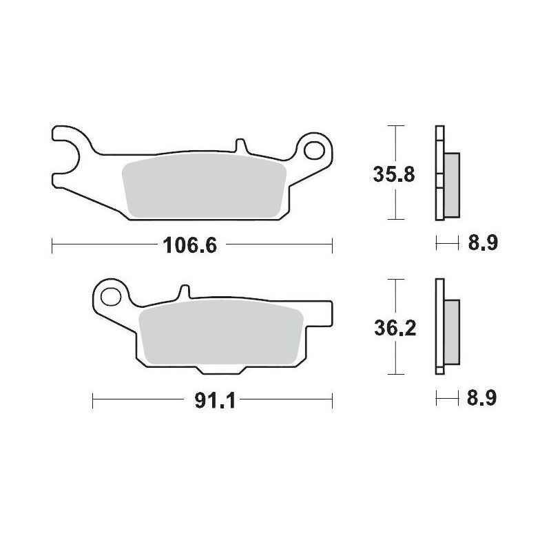 BRAKE PAD ATV SINTER PRO RACING - 17211716
