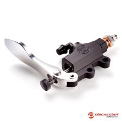 Pack DISCACCIATI Maître Cylindre ø13mm au pouce ARGENT + Support au guidon ø25.4mm ( pour HARLEY )