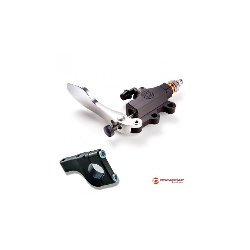 Pack DISCACCIATI Maître Cylindre ø16mm au pouce ARGENT + Support au guidon ø25.4mm ( pour HARLEY )