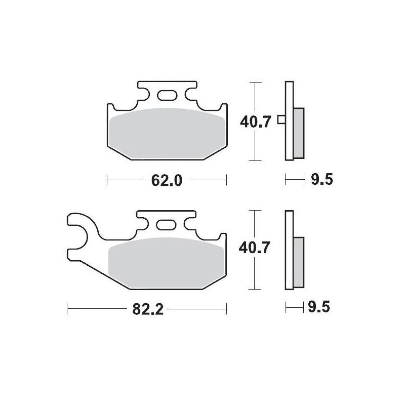 BRAKE PAD ATV SINTER PRO RACING - 17211719