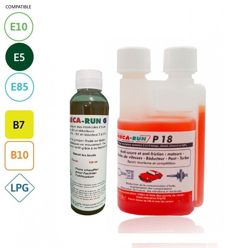 MECARUN - P18 250ml + G 150ml - Anti Bruit Boites de vitesse et ponts