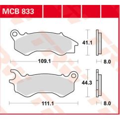 Plaquettes de frein scooter frittées SRM Series