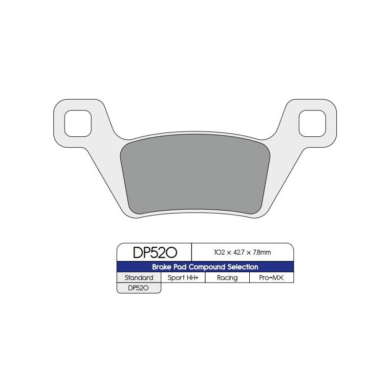 BRAKE PAD DP SINTERED REPLACEMENT STREET TOURING OFF-ROAD/ATV