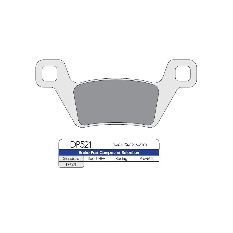BRAKE PAD DP SINTERED REPLACEMENT STREET TOURING OFF-ROAD/ATV - 17212511