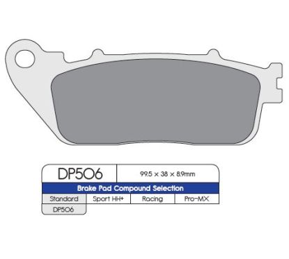 BRAKE PAD DP SINTERED REPLACEMENT STREET TOURING OFF-ROAD/ATV - 17212553