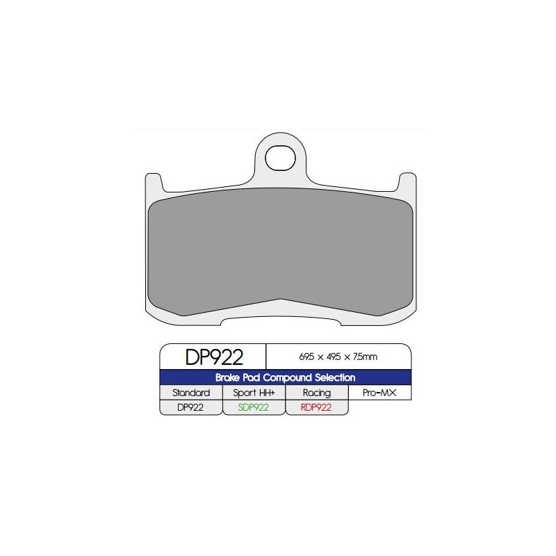 BRAKE PAD DP SINTERED REPLACEMENT STREET TOURING OFF-ROAD/ATV - 17212560