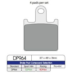 BRAKE PAD DP SINTERED REPLACEMENT STREET TOURING OFF-ROAD/ATV - 17212564