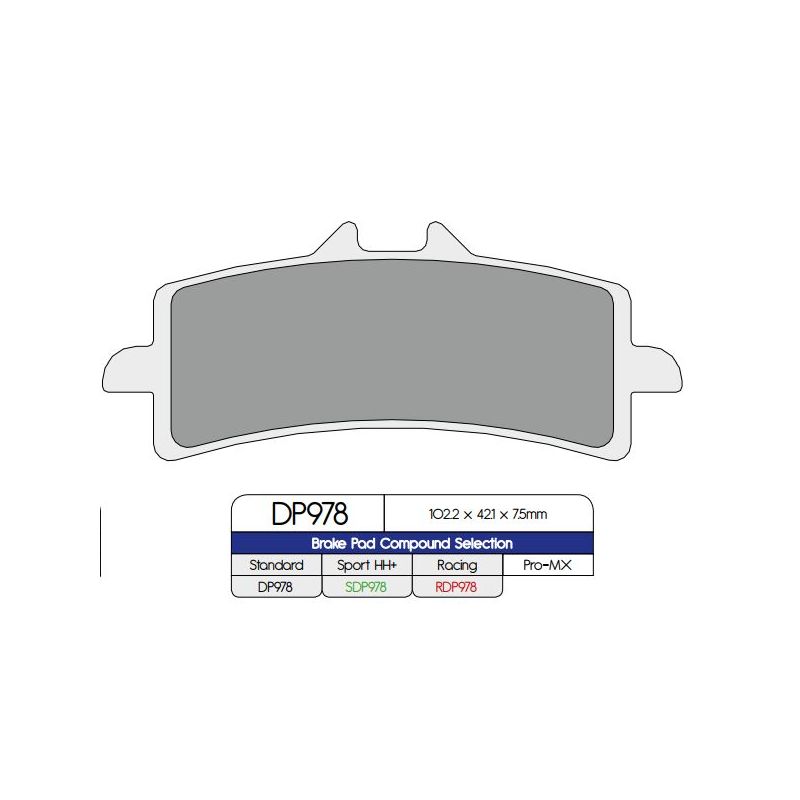 BRAKE PAD DP SINTERED REPLACEMENT STREET TOURING OFF-ROAD/ATV - 17212566