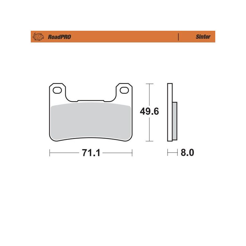 BRAKE PAD ROADPRO SINTER - 17212619