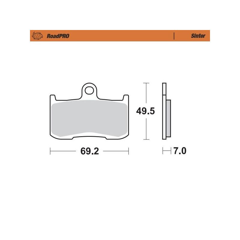 BRAKE PAD ROADPRO SINTER - 17212620