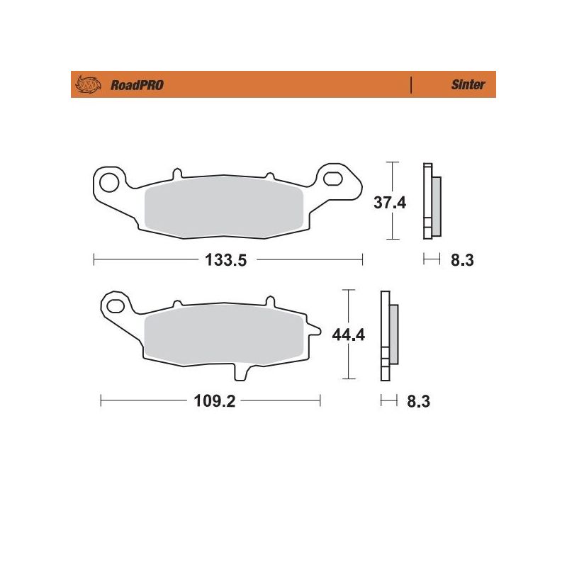 BRAKE PAD ROADPRO SINTER - 17212622
