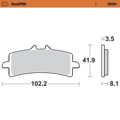 BRAKE PAD ROADPRO SINTER - 17212626