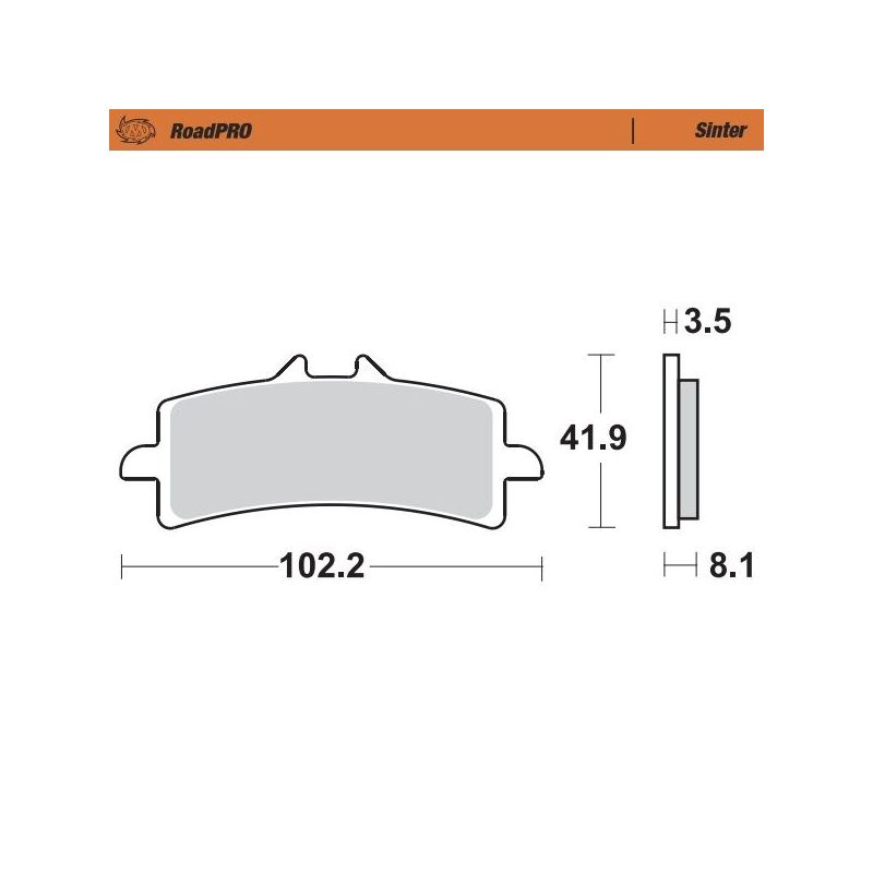 BRAKE PAD ROADPRO SINTER - 17212626