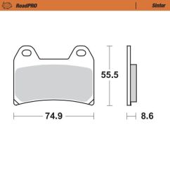BRAKE PAD ROADPRO SINTER - 17212629